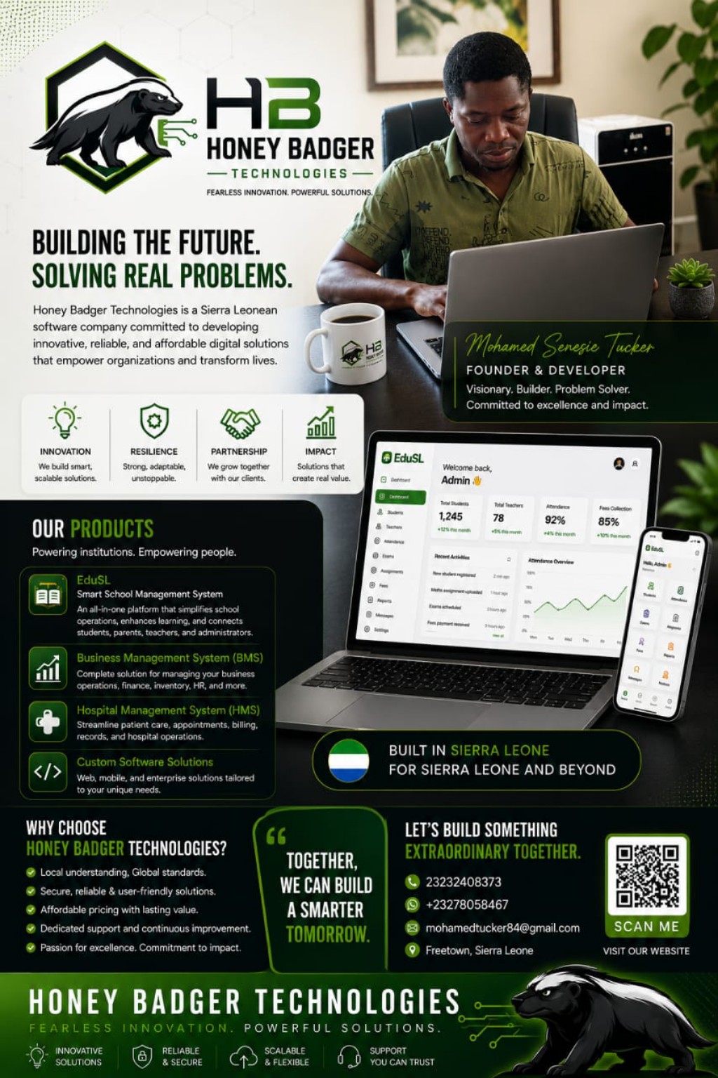 Honey Badger Technologies company and product overview flyer
